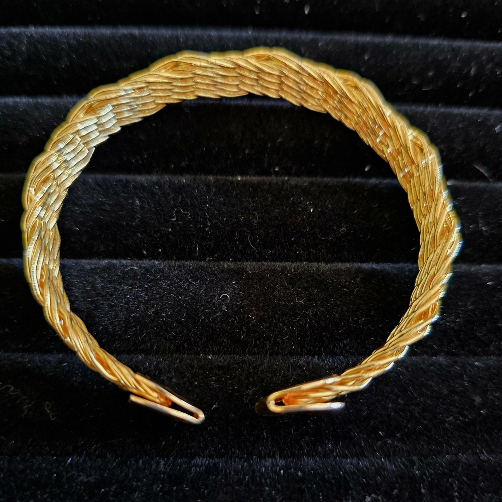Gold Braided Bangle